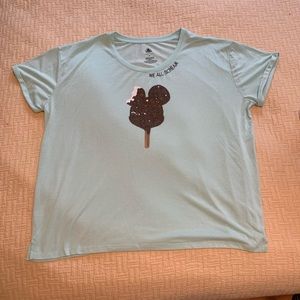 Disney Parks 3X sequin We All Scream Mickey tee